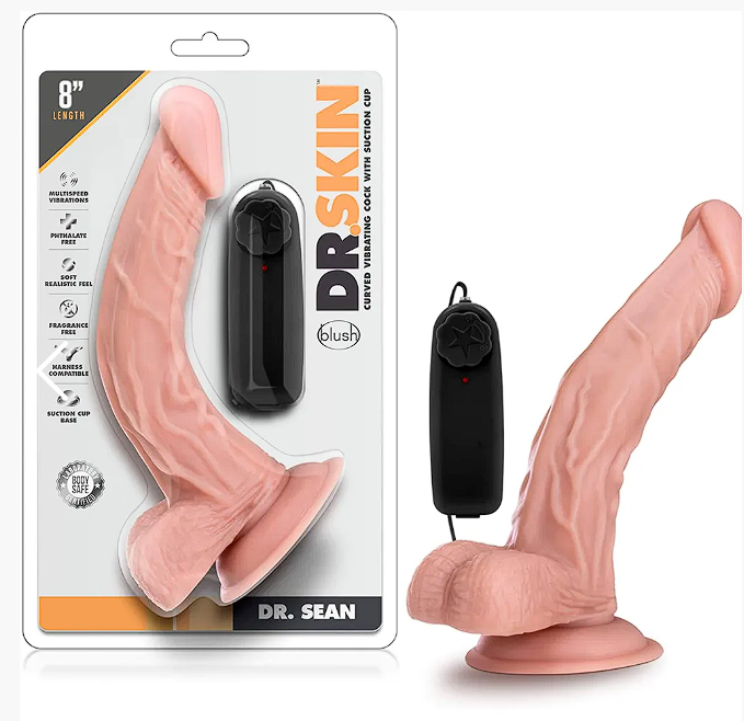 Dr. Skin - Dr. Sean - 8 Inch Vibrating Cock With Suction